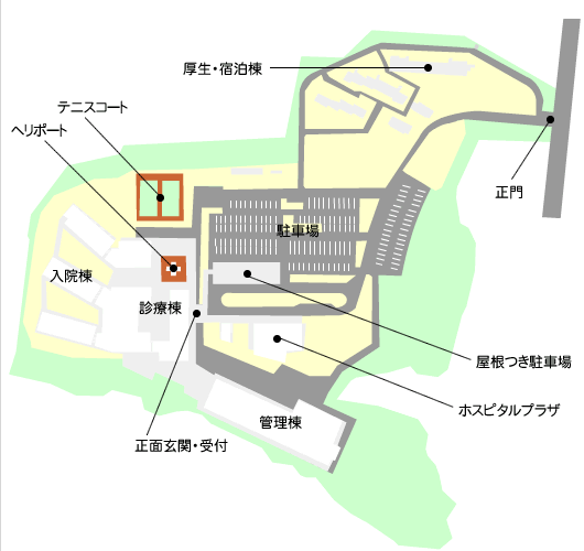 総合せき損センター施設マップ