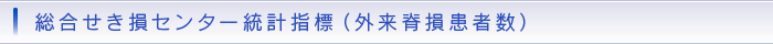 総合せき損センター統計指標（外来脊損患者数）